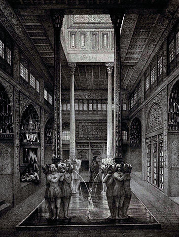 Palace in Persia by Eugene Flandin