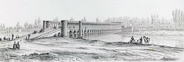 Allahverdi Khan Bridge, by Pascal Coste