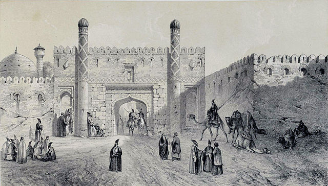 City Gate, Tabriz by Eugene Flandin