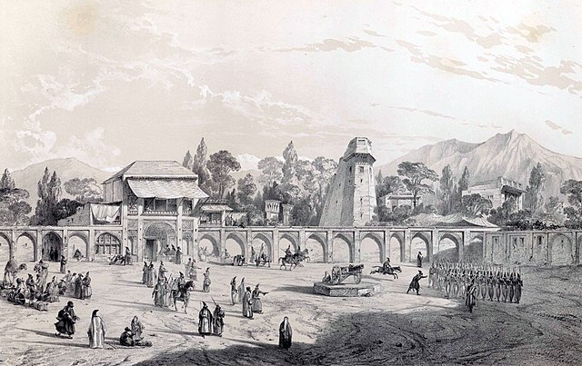 Meidan-e Shah Tehran by Eugène Flandin