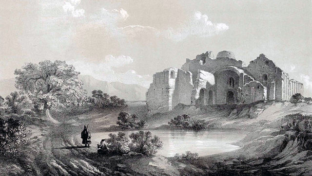 Palace of Ardashir by Eugène Flandin